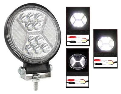 Zdjęcie produktu dla Uniwersalna lampa robocza LED-halogenowa o mocy 126 W, 12 V–24 V, białe światło + światło ostrzegawcze (migające białe światło) do samochodów/pojazdów terenowych