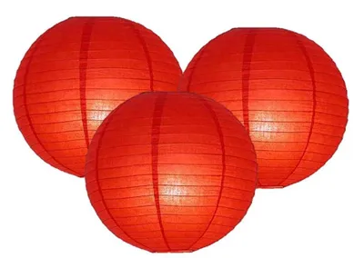 Immagine prodotto di Omgoods - Set di 3 lanterne di carta per decorazioni festive