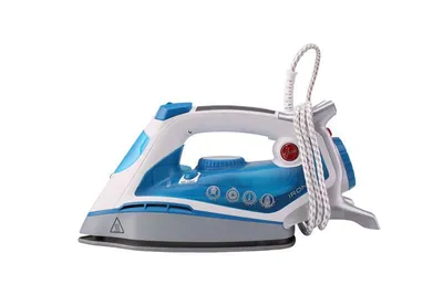 Produktbild von Hoover IRONflow TIF2600/1 011, Trocken- & Dampfbügeleisen, Keramik-Bügelsohle, 190 g/min, Blau, Transparent, 0,3 l, Eingebaut