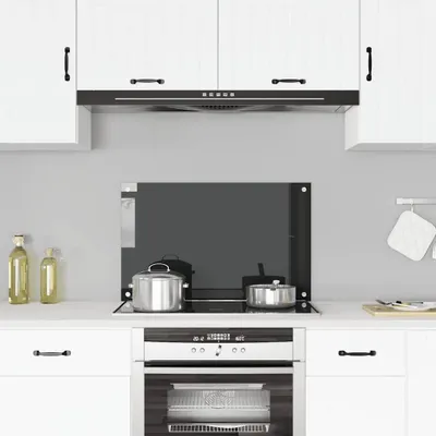 Produktbild von vidaXL Küchenrückwand Schwarz 80x50 cm Hartglas