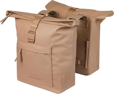 Productafbeelding van Dubbele fietstas 25-31 liter - Waterdicht - Rolsluiting - Zand