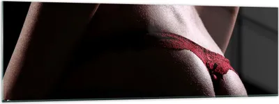 Produktbild von Bilder auf glas - Frau Körper String - 160x50cm - Glasbilder - Wandbilder - Kunstdruck - zum Aufhängen bereit - Wanddekoration aus Glas - Glas Bilder - Wandbild auf Glas - Einteilig - GAB160x50-2250