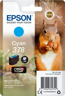 Image de Epson Squirrel C13T37824020 cartouche d'encre 1 pièce(s) Original Rendement standard