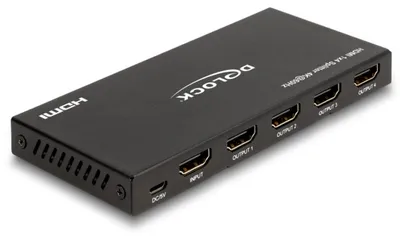 Produktbild von Delock HDMI Splitter 1 x HDMI in zu 4 x HDMI out 4K 60 Hz mit Downscaler