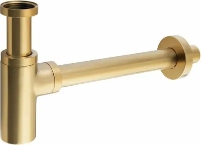 Immagine prodotto di Sifone per lavabo 5/4", scarico 32mm, rotondo, oro opaco
