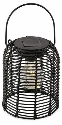 Obrázok produktu pre Závesná solárna lampa - čierna 13 x 13 x 17 cm