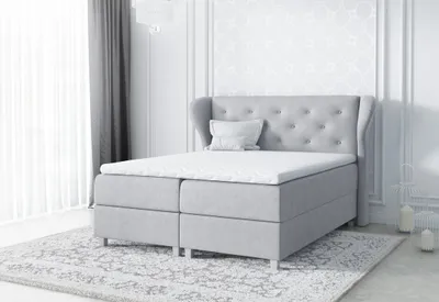 Produktbild von Polsterbett Eveli Grau 120 + gratis Topper