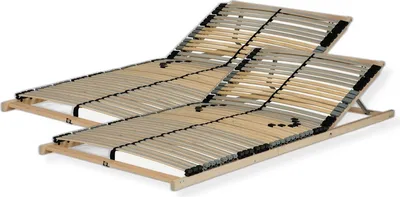 Obrázek produktu pro Lamelový rám 180x200 cm - nastavitelné čelo 42 lamel 7zónová nosnost cca 140 kg Březová a buková překližka Samostatná montáž Vyrobeno v Německu