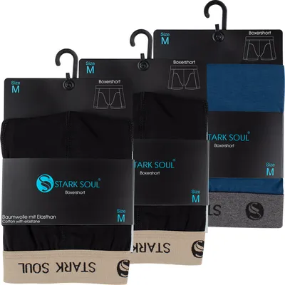Produktbild von Stark Soul® Retro-Boxershorts 3'er Pack M Gemischt-V2