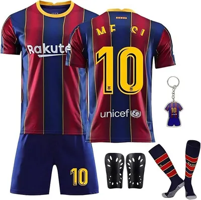 Zdjęcie produktu dla Strój Piłkarski Messi 10 Barcelona Komplet Piłkarski dla Dziecka 130-140 cm