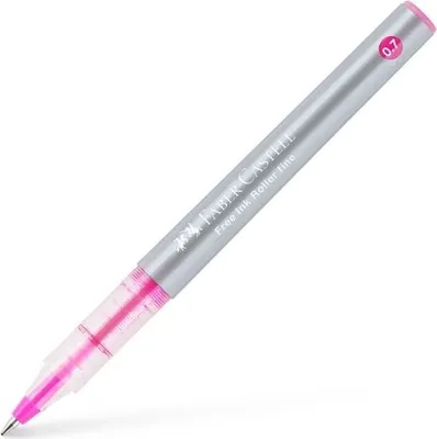 Zdjęcie produktu dla FABER-CASTELL 348128 FABER-CASTELL Free Ink Tintenroller grau 0,7 mm, Schreibfarbe: pink, 1 St.
