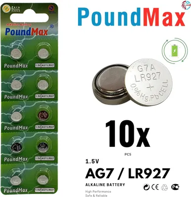 Produktbild von 10x AG7 LR927 1.5V Knopfzellen Batterien langlebig für Uhren & elektronische Ger
