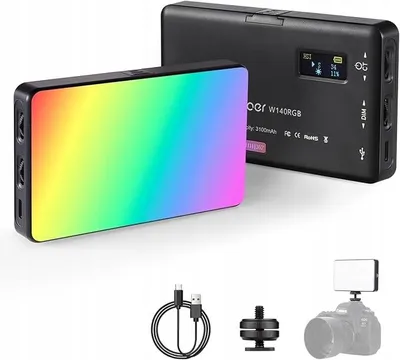 Zdjęcie produktu dla Lampa Z Akumulatorem Do Wideo Fotografii Cri95 + 2500K-9000K 20 Efektów