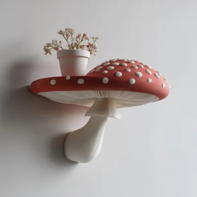 Fliegenpilz-Schweberegal – Decords Wandregal, Produktansicht 1