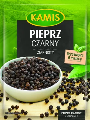 Zdjęcie produktu dla Kamis Pieprz Czarny Ziarnisty 16g