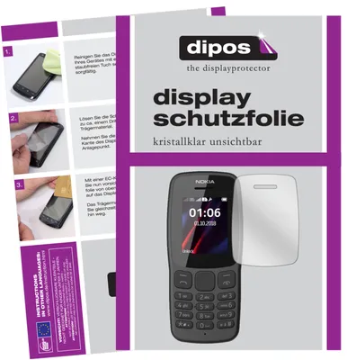 Produktbild von 2x Schutzfolie für Nokia 106 (2018) klar Displayschutzfolie Folie Display Schutz