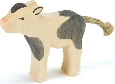 Produktbild von Holzfigur Kalb schwarz stehend