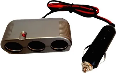 Produktbild von Zigarettenanzünder Verteiler, 12/24V, 3-fach, 10A Hochleistungsbuchse, 80cm Kabel
