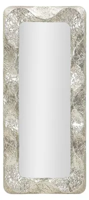 Imagen del producto de Espejo de pared Argelux rectangular con marco en hierro plateado martillado 80x170 cm
