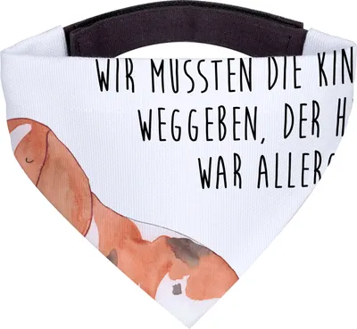 Produktbild von Mr. & Mrs. Panda Hundehalstuch M Hund Basset Hound - Weiß - Geschenk, Hunde Bandana, Sprüche, Lustig, Halstuch, Für, Tuch