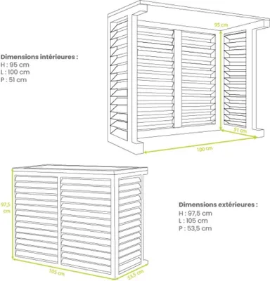 Image de DECOCLIM Premium Boîtiers de protection pour climatiseurs et pompes à chaleur - Résistants aux intempéries, durables & esthétiques