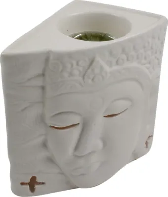 Produktbild von Keramik Duftlampe - Buddha 1 Weiß, 12*10*7 cm, Duftlampen & Öllampen