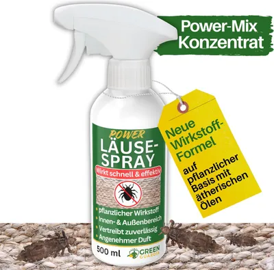 Produktbild von Läuse Abwehrspray Power-Konzentrat 500 ml – Läusemittel, Spritzmittel gegen Läuse, Anti Läuse Spray, Läusespray für Textilien, Pflanzlich & Wirksam