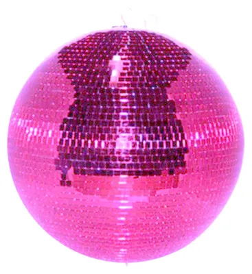 Spiegelkugel 50cm pink rosa purple- Diskokugel (Discokugel) Party Lichteffekt - Echtglas - mirrorball safety pink color
