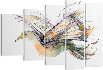 Produktbild von Bild auf Leinwand - Leinwandbild - Vogel Fantasie Konzept - 150x100cm - Wand Bild - Wanddeko - Leinwanddruck - Bilder - Kunstdruck - Wanddekoration - Leinwand bilder - Wandkunst - EG150x100-3031