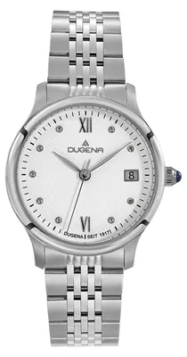 Produktbild von Dugena Damenuhr 4461084 Florenz, Quarz, weißes Zifferblatt, Edelstahl