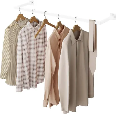 Produktbild von EUGAD Kleiderstange Wandmontage, Garderobe Rohr industrial, für Flur Küche Wohnzimmer Badezimmer, 114 cm