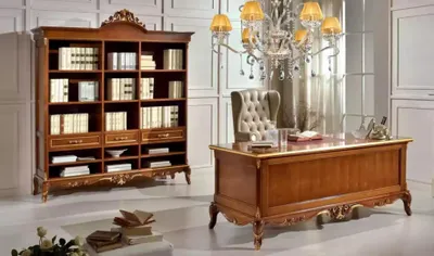 Produktbild von Schreibtisch Tisch Bücherregal Schrank Holz Möbel Tisch 3tlg Set Braun