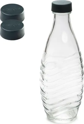Produktbild von mixcover Ersatzdeckel passend für SodaStream Crystal & Penguin Glasflasche 2er Set