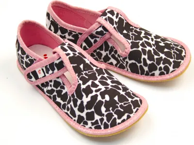 Produktbild von Mädchen Hausschuhe BAREFOOT EF 395 Panther Rosa 24