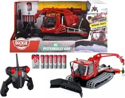 Produktbild von Dickie RC Pistenbully 600, RTR, 51x23x19.5 cm, 1:18, für Skipiste, bis 2 km/h, mit beweglicher Schaufel, Toplicht, manuellem Kranarm & Seilwinde, abnehmbarem Schneeglätter und 3-Kanal 2.4 GHz Fernsteuerung