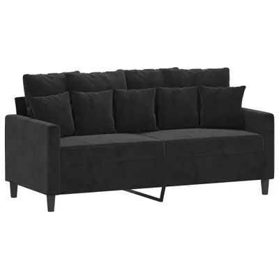 Produktbild von vidaXL 2-Sitzer-Sofa Schwarz 140 cm Samt