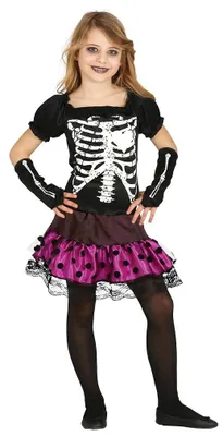Image de Fiestas Guirca Costume Squelette Halloween Fille Taille 104