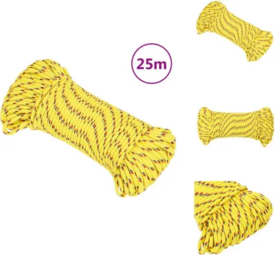 Produktbild von vidaXL Bootsseil Gelb 4 mm 25 m Polypropylen -  Seile