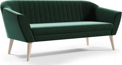 Produktbild von Skandinavisches Sofa Zaya 3-Sitz dunkelgrün - Stoff Riviera 38