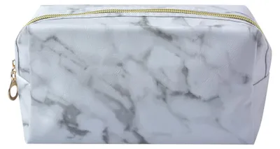 Imagen del producto de Cartera de mano para mujer Clayre & Eef, 18x8x10 cm, color blanco y gris, fabricada en poliéster