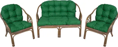 Produktbild von AMPO Polster Kissen für Rattan Bahama Set Rattansessel Gartenbankauflage Rattan