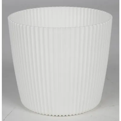 Produktbild von BURI Übertopf Milly 15cm Rillen Rund Kunststoff Blumenkübel Pflanze Kräutergefäß