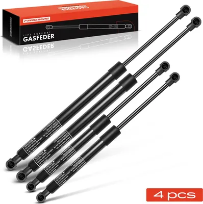 Imagen del producto de Amortiguadores de gas para capó y portón trasero, compatibles con BMW Serie 3 (E46) de 2000 a 2007. (Cantidad: 4)