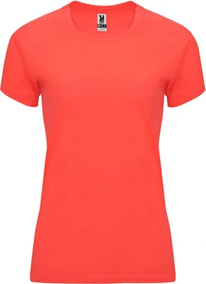 Produktbild von Roly Sport CA0408 | Bahrain Woman T-Shirt mit Raglan-Ärmeln - Farbe: Fluor Coral 234 - Größe: L