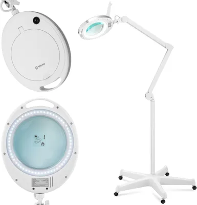 Zdjęcie produktu dla Lampa Lupa Kosmetyczna Ze Szkłem Powiększającym Mobilna 5 Dpi 60X Led Śr. 127 Mm