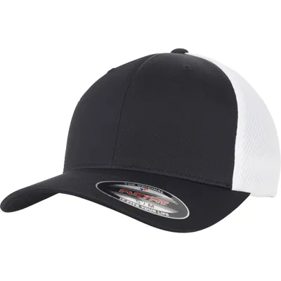 Produktbild von FLEXFIT 6533T | Flexfit Ultrafibre & Airmesh 2-Tone Cap, Atmungsaktiv - Farbe: Black/White - Größe: L/XL