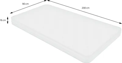 Obrázok produktu pre Ortopedický 7-zónový matrac ML-Design, 90x200x16 cm, certifikát Oeko-Tex, stupeň tvrdosti H4 extra tvrdý, priedušný a antibakteriálny, snímateľný a prateľný poťah