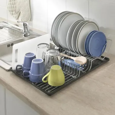 Zdjęcie produktu dla Metaltex Afdruiprek Wingtex 51x31 Cm Antraciet/zilver 2-delig