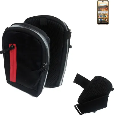 Produktbild von K-S-Trade Outdoor Gürteltasche Holster Umhängetasche kompatibel mit Cubot KingKong 5 schwarz Handy Tasche Case travelbag Schutz Hülle Handy Hülle