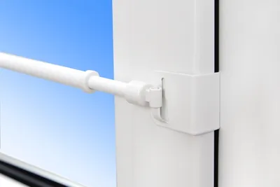 Produktbild von Vitragenstange + 1 Paar Klemmträger ausziehbar 40-60cm Weiß